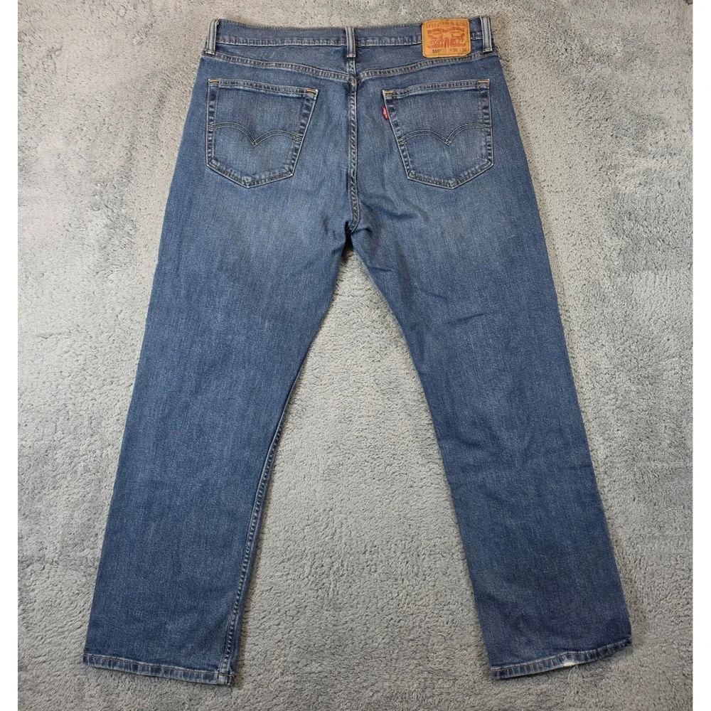 Levis 559 Relaxed Straight Jeans Mens 36x30 Blue Medium Wash Denim Baggy Y2K